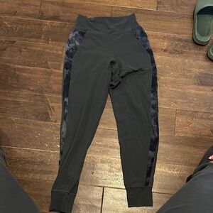Lululemon Athletica Dark Joggers with Patterned Side Panels